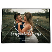 Aangepaste huwelijksdag Foto grote cadeau Groot Cadeauzakje (Voorkant)