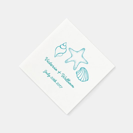 Aangepaste huwelijksdatum aangepast servetten (Hoek)