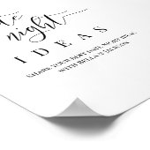 Aangepaste huwelijksdatum Nachtelijke gedachte Poster (Hoek)