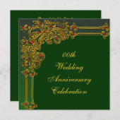 Aangepaste huwelijksjubileumfeest uitnodiging (Voorkant / Achterkant)