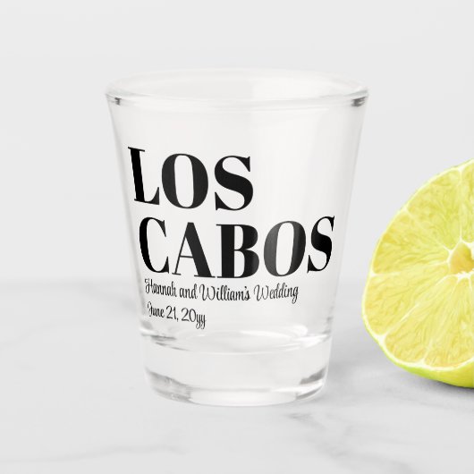 Aangepaste huwelijksplechtigheid op bestemming Wel Shot Glas (Voorkant)