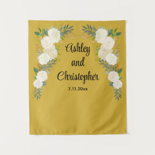 Aangepaste huwelijksreceptie Prop Gepersonaliseerd Wandkleed