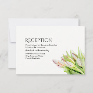 Aangepaste huwelijksreceptie, tulp kaart