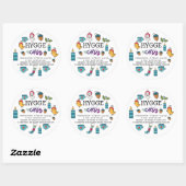 Aangepaste Hygge Betekenis Uitspraak Cute Doodles Ronde Sticker (Vel)