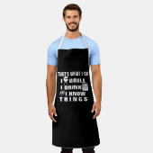 Aangepaste I Grill Chef Grappig Gepersonaliseerd S Schort (Gedragen)