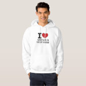 Aangepaste I Heart Hoodie (Voorkant volledig)