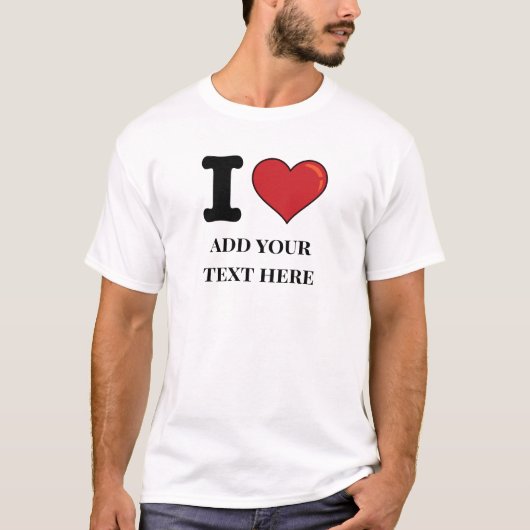Aangepaste I Heart T-shirt (Voorkant)