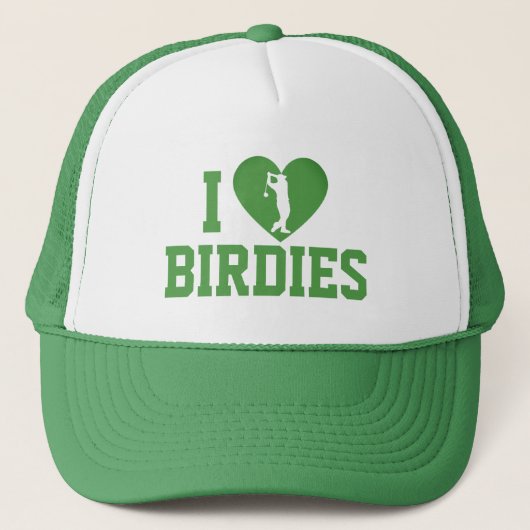 Aangepaste 'I Love Birdie' Golf Dad Pet, Funny Gol Trucker Pet (Voorkant)