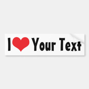 Aangepaste I Love bumpersticker