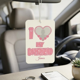 Aangepaste I Love My Boyfriend – Voeg Foto & Naam  Luchtverfrisser