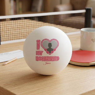 Aangepaste I Love My Boyfriend – Voeg Foto & Naam Pingpongballen