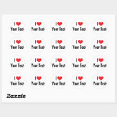 Aangepaste I Love Sticker (Vel)