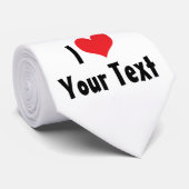 Aangepaste I Love Tie Stropdas (Opgerold)