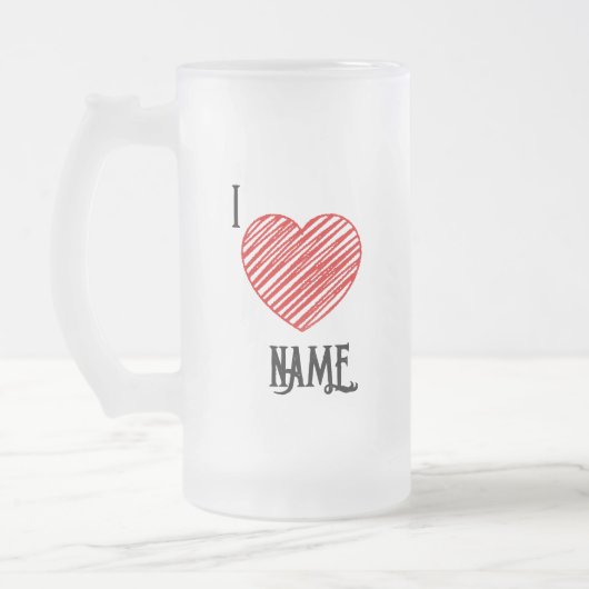 Aangepaste I-naam Matglas Bierpul (Links)