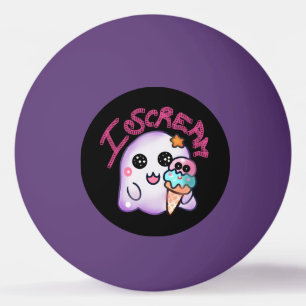 Aangepaste "I Scream" Geest met IJshoorn Kunst Pingpongballen