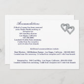 Aangepaste Ice Blue Hearts Enclosure Kaart (Voorkant / Achterkant)