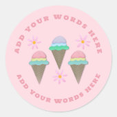 Aangepaste Ice Cream Cone Stickers (Voorkant)