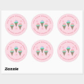 Aangepaste Ice Cream Cone Stickers (Vel)