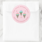 Aangepaste Ice Cream Cone Stickers (Tas)