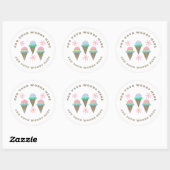 Aangepaste Ice Cream Cone Stickers (Vel)