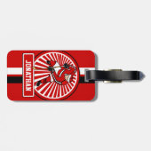 Aangepaste Ice Hockey-speler Bagagelabel (Achterkant horizontaal)