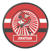 Aangepaste Ice Hockey-speler Hockey Puck (Voorkant)