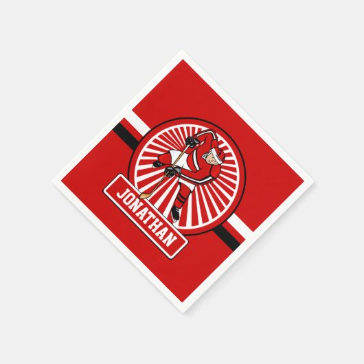 Aangepaste Ice Hockey-speler Servetten (Hoek)