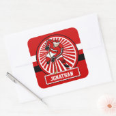 Aangepaste Ice Hockey-speler Vierkante Sticker (Envelop)