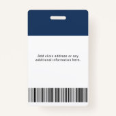 Aangepaste ID-badge – werknemer foto, Logo, barcod Badge (Achterkant)