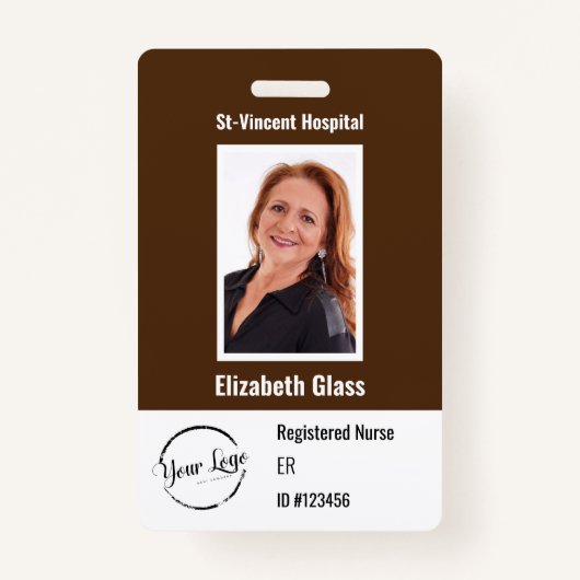 Aangepaste ID BarCode Logo-naamplaatje van foto-ID Badge (Voorkant)