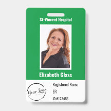 Aangepaste ID BarCode Logo-naamplaatje van foto-ID