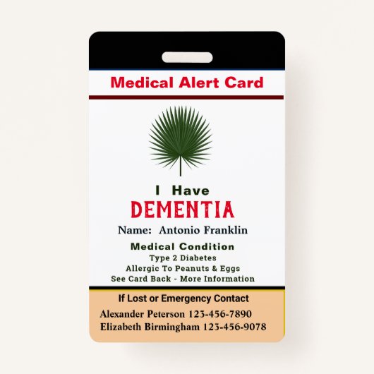 Aangepaste ID-identificatie Kindervolwassennaam Badge (Voorkant)