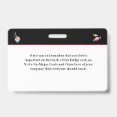 Aangepaste ID-identificatie met QR-code en foto va Badge (Achterkant)