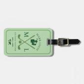 Aangepaste ID Sage Green Label voor Golfers Bagagelabel (Voorkant horizontaal)