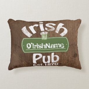 Aangepaste Ierse Pub Old Keg Effect Sign Accent Kussen