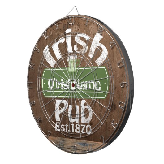 Aangepaste Ierse Pub Old Keg Effect Sign Dartbord (Voorkant Rechts)