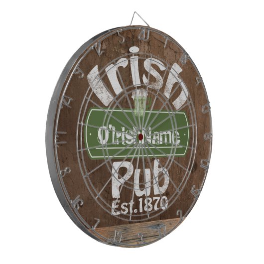 Aangepaste Ierse Pub Old Keg Effect Sign Dartbord (Voorkant Links)