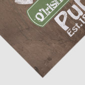 Aangepaste Ierse Pub Old Keg Effect Sign Tissuepapier (Detail)