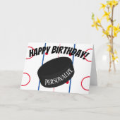 Aangepaste ijshockey gepersonaliseerde naam Verjaa Kaart (Gele Bloem)