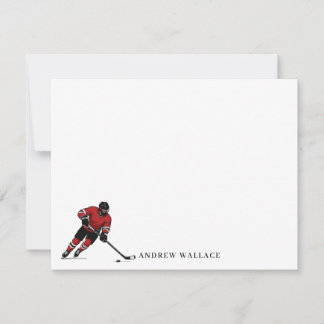 Aangepaste ijshockey-notitiekaart notitiekaartje