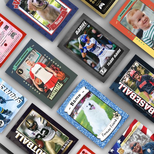 Aangepaste ijshockey trading Kaart Red Gold Stadiu Contactkaartje