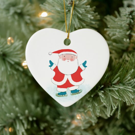 Aangepaste ijsschaatser keramisch ornament (Boom)