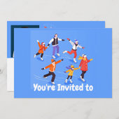 Aangepaste ijsschaatsing op dag van feestdag kaart (Voorkant / Achterkant)