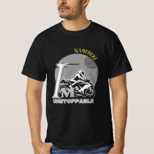 Aangepaste 'Ik ben niet te stoppen' Biker Rider Mo T-shirt