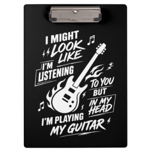 Aangepaste Ik Lijk Te Luisteren Gitaar Klembord