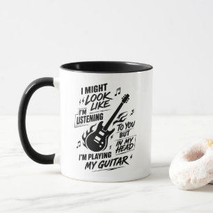 Aangepaste Ik Lijk Te Luisteren Gitaar Mok