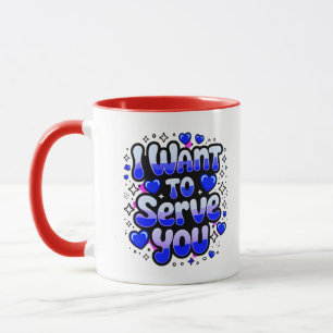 Aangepaste "Ik wil je serveren" Coffee Mok – Roman