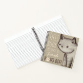 Aangepaste illustratie Cute Cat Paws Off Notitieboek (Binnen)