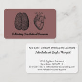 Aangepaste  illustratie van het menselijk brein visitekaartje (Voorkant / Achterkant)