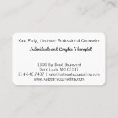 Aangepaste  illustratie van het menselijk brein visitekaartje (Achterkant)